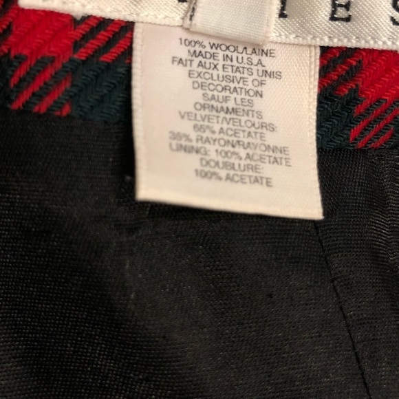 Talbots petite plaid red and black suede vest size 10P - Picture 8 of 8